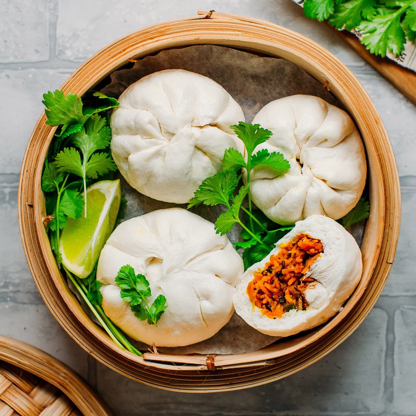 Vegetarian Steamed Buns